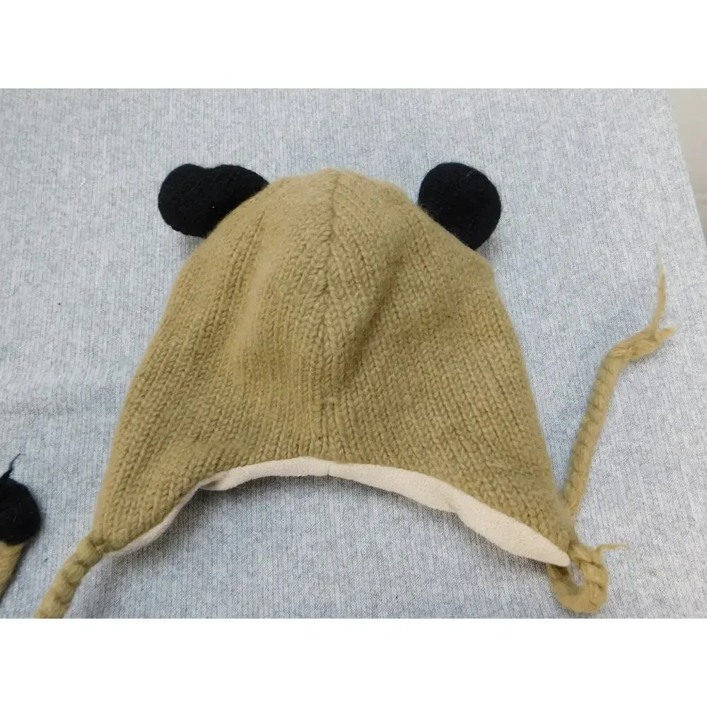 Rising International Baby One Size Knitted Wool Bear Hat